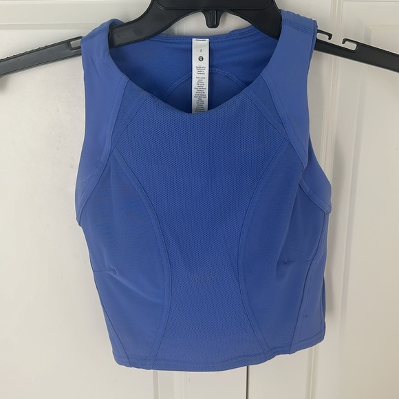 Lululemon Mesh Panelled Training Shelf Tank Top Wild Indigo NEW - Picture 6 of 7